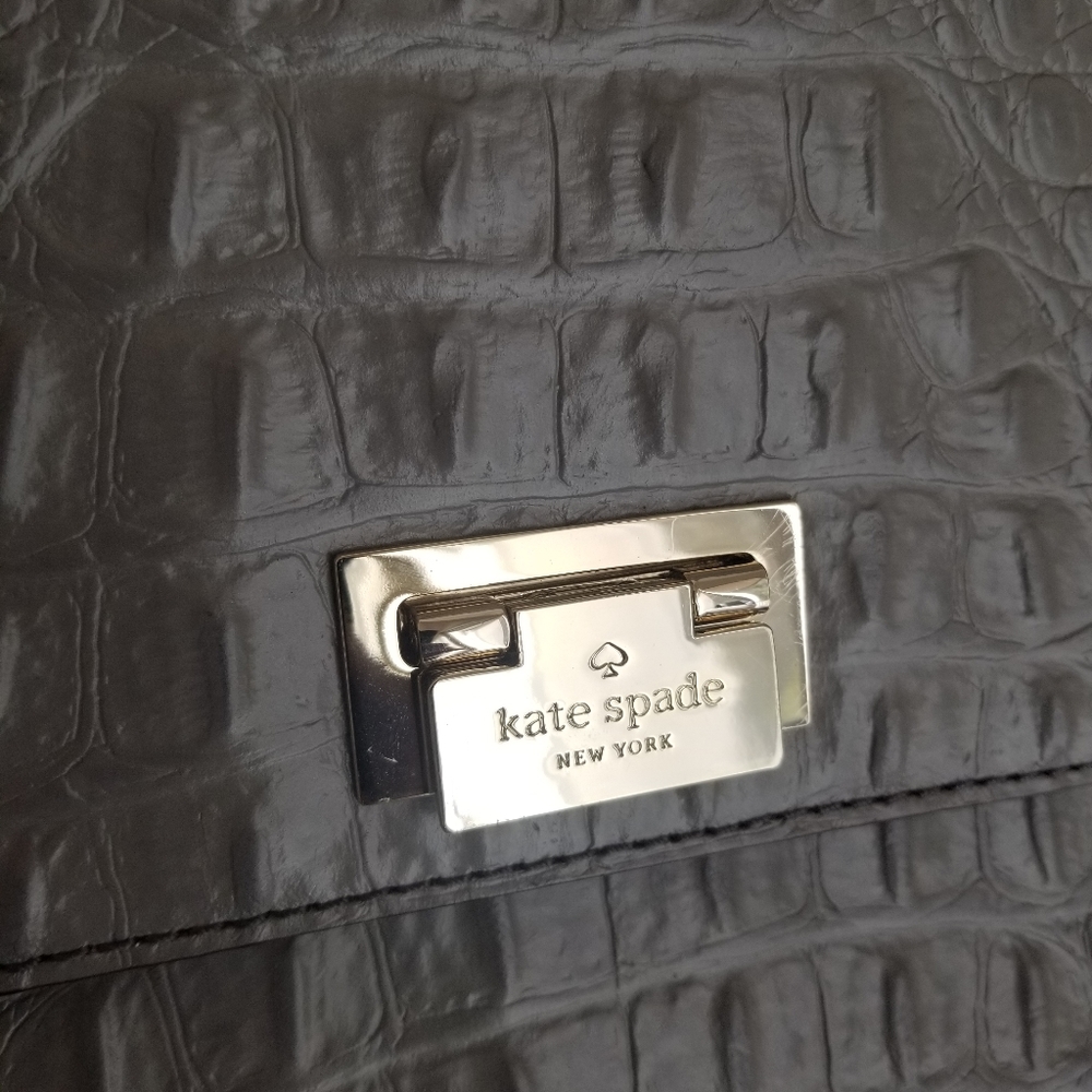 Kate Spade Doris gray croc crossbody bag - Picture 4 of 11